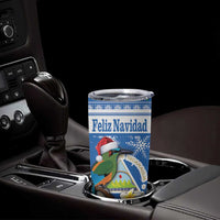 Personalized Nicaragua Christmas Tumbler Cup Turquoise-Browed Motmot With Coat Of Arms - Wonder Print Shop