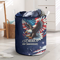 US Navy 250th Anniversary Laundry Basket Proudly Served Veteran - Wonder Print Shop