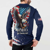 US Navy 250th Anniversary Button Sweatshirt Proudly Served Veteran - Wonder Print Shop