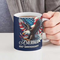 US Navy 250th Anniversary Ceramic Mug Proudly Served Veteran - Wonder Print Shop