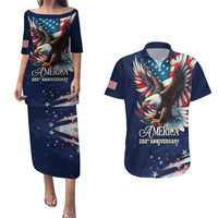 US Navy 250th Anniversary Couples Matching Puletasi and Hawaiian Shirt Proudly Served Veteran - Wonder Print Shop