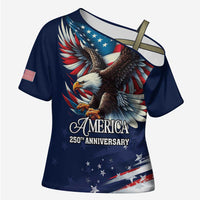 US Navy 250th Anniversary Cross Shoulder Shirt Proudly Served Veteran - Wonder Print Shop