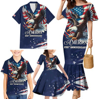 US Navy 250th Anniversary Family Matching Mermaid Dress and Hawaiian Shirt Proudly Served Veteran - Wonder Print Shop