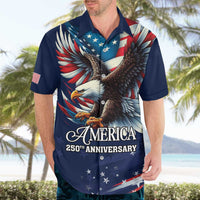 US Navy 250th Anniversary Hawaiian Shirt Proudly Served Veteran - Wonder Print Shop