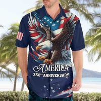 US Navy 250th Anniversary Hawaiian Shirt Proudly Served Veteran - Wonder Print Shop