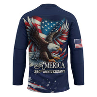 US Navy 250th Anniversary Hockey Jersey Proudly Served Veteran - Wonder Print Shop