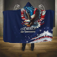US Navy 250th Anniversary Hooded Blanket Proudly Served Veteran - Wonder Print Shop