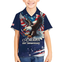 US Navy 250th Anniversary Kid Hawaiian Shirt Proudly Served Veteran - Wonder Print Shop