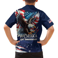 US Navy 250th Anniversary Kid Hawaiian Shirt Proudly Served Veteran - Wonder Print Shop