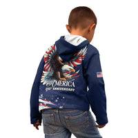 US Navy 250th Anniversary Kid Hoodie Proudly Served Veteran - Wonder Print Shop
