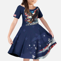 US Navy 250th Anniversary Kid Short Sleeve Dress Proudly Served Veteran - Wonder Print Shop