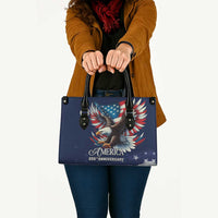 US Navy 250th Anniversary Leather Bag Proudly Served Veteran - Wonder Print Shop