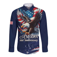 US Navy 250th Anniversary Long Sleeve Button Shirt Proudly Served Veteran - Wonder Print Shop