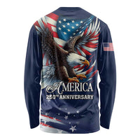 US Navy 250th Anniversary Long Sleeve Shirt Proudly Served Veteran - Wonder Print Shop