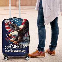 US Navy 250th Anniversary Luggage Cover Proudly Served Veteran - Wonder Print Shop
