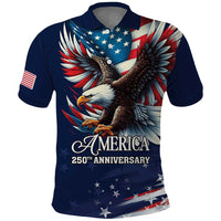 US Navy 250th Anniversary Polo Shirt Proudly Served Veteran - Wonder Print Shop