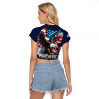 US Navy 250th Anniversary Raglan Cropped T Shirt Proudly Served Veteran - Wonder Print Shop