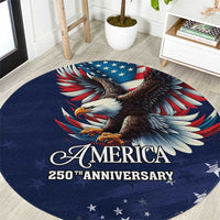 US Navy 250th Anniversary Round Carpet Proudly Served Veteran - Wonder Print Shop