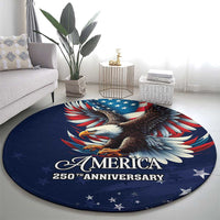 US Navy 250th Anniversary Round Carpet Proudly Served Veteran - Wonder Print Shop