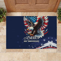 US Navy 250th Anniversary Rubber Doormat Proudly Served Veteran - Wonder Print Shop