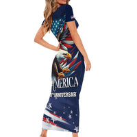 US Navy 250th Anniversary Short Sleeve Bodycon Dress Proudly Served Veteran - Wonder Print Shop