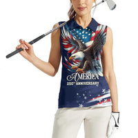 US Navy 250th Anniversary Women Sleeveless Polo Shirt Proudly Served Veteran - Wonder Print Shop