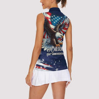 US Navy 250th Anniversary Women Sleeveless Polo Shirt Proudly Served Veteran - Wonder Print Shop