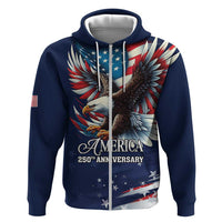 US Navy 250th Anniversary Zip Hoodie Proudly Served Veteran - Wonder Print Shop