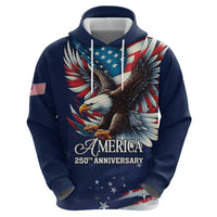 US Navy 250th Anniversary Zip Hoodie Proudly Served Veteran - Wonder Print Shop