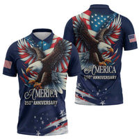 US Navy 250th Anniversary Zipper Polo Shirt Proudly Served Veteran - Wonder Print Shop