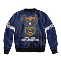 America 250th Anniversary Eagle Bomber Jacket Patriotic USA Flag - Wonder Print Shop