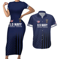 America 250th Anniversary Eagle Couples Matching Short Sleeve Bodycon Dress and Hawaiian Shirt Patriotic USA Flag - Wonder Print Shop