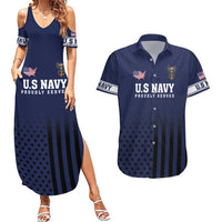 America 250th Anniversary Eagle Couples Matching Summer Maxi Dress and Hawaiian Shirt Patriotic USA Flag - Wonder Print Shop