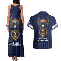 America 250th Anniversary Eagle Couples Matching Tank Maxi Dress and Hawaiian Shirt Patriotic USA Flag - Wonder Print Shop