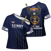 America 250th Anniversary Eagle Cross Shoulder Shirt Patriotic USA Flag - Wonder Print Shop