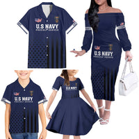 America 250th Anniversary Eagle Family Matching Off The Shoulder Long Sleeve Dress and Hawaiian Shirt Patriotic USA Flag - Wonder Print Shop