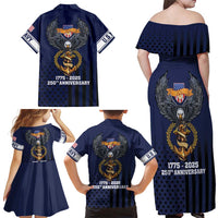 America 250th Anniversary Eagle Family Matching Off Shoulder Maxi Dress and Hawaiian Shirt Patriotic USA Flag - Wonder Print Shop