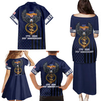 America 250th Anniversary Eagle Family Matching Puletasi and Hawaiian Shirt Patriotic USA Flag - Wonder Print Shop
