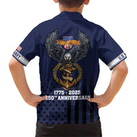 America 250th Anniversary Eagle Family Matching Short Sleeve Bodycon Dress and Hawaiian Shirt Patriotic USA Flag - Wonder Print Shop