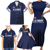 America 250th Anniversary Eagle Family Matching Short Sleeve Bodycon Dress and Hawaiian Shirt Patriotic USA Flag - Wonder Print Shop