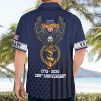 America 250th Anniversary Eagle Hawaiian Shirt Patriotic USA Flag - Wonder Print Shop