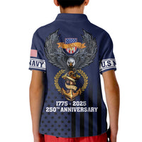 America 250th Anniversary Eagle Kid Polo Shirt Patriotic USA Flag - Wonder Print Shop