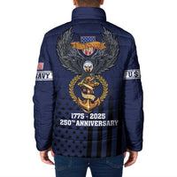 America 250th Anniversary Eagle Padded Jacket Patriotic USA Flag - Wonder Print Shop