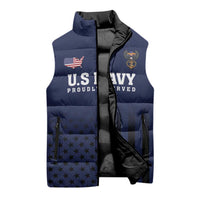 America 250th Anniversary Eagle Sleeveless Puffer Jacket Patriotic USA Flag - Wonder Print Shop