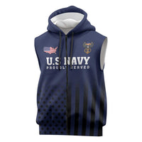 America 250th Anniversary Eagle Sleeveless Zip Hoodie Patriotic USA Flag - Wonder Print Shop