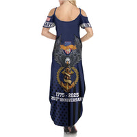 America 250th Anniversary Eagle Summer Maxi Dress Patriotic USA Flag - Wonder Print Shop