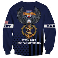 America 250th Anniversary Eagle Sweatshirt Patriotic USA Flag - Wonder Print Shop