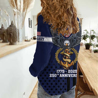 America 250th Anniversary Eagle Women Casual Shirt Patriotic USA Flag - Wonder Print Shop