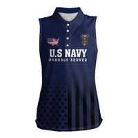 America 250th Anniversary Eagle Women Sleeveless Polo Shirt Patriotic USA Flag - Wonder Print Shop