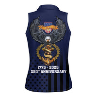 America 250th Anniversary Eagle Women Sleeveless Polo Shirt Patriotic USA Flag - Wonder Print Shop